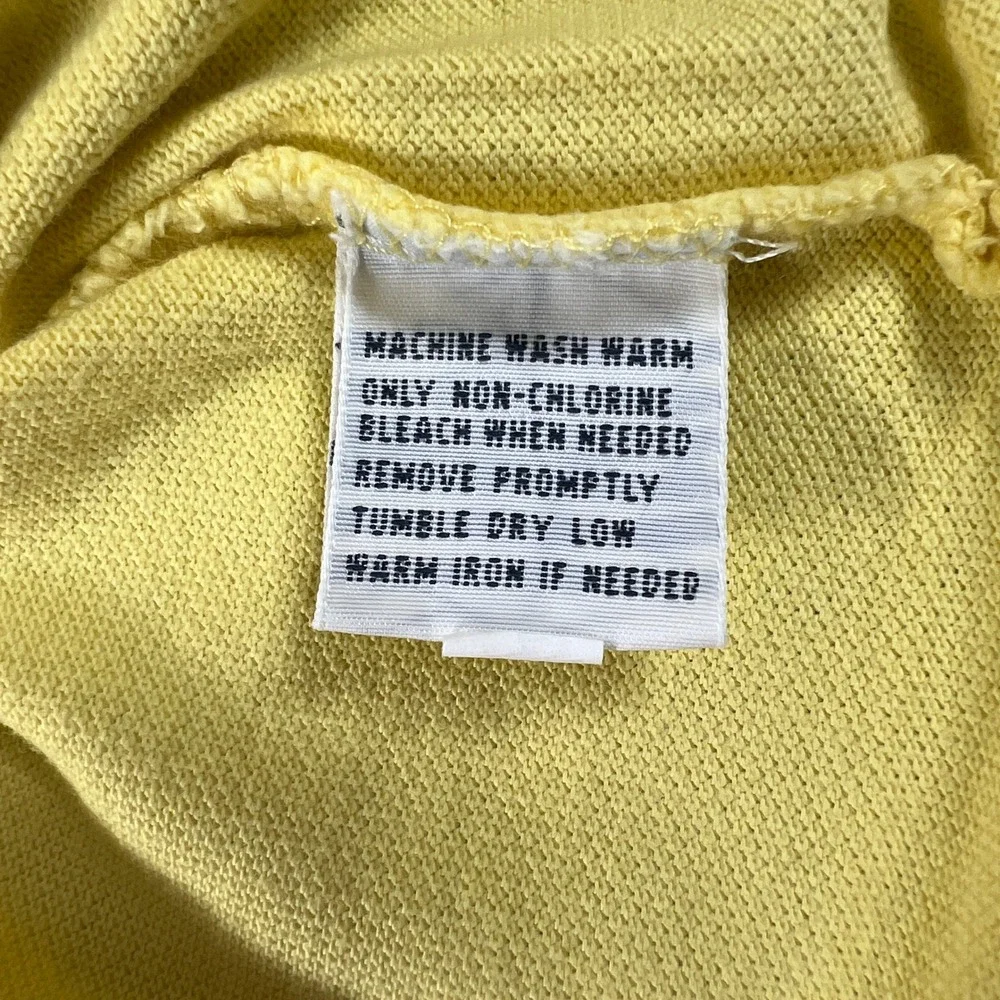 Polo Ralph Lauren Polo Shirt Mens XL Yellow Navy Big Pony Custom Fit Vintage NWT